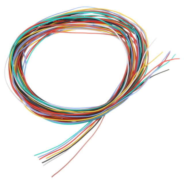 Cable de silicona de 28 AWG, cable trenzado de cobre estañado, cable de alta temperatura, 7 colores, 3.0m/10ft, 7 piezas