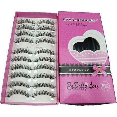 Nvzi New Japanese Style Black 10 Pairs Eyelashes