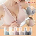 thumbnail image 5 of XFLWAM Women's Front Snaps Bra Comfort Everyday Sports Bras Full Coverage High Support Front Closure Bras for Women & Girls Pink L, 5 of 5