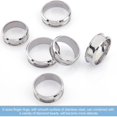 thumbnail image 5 of 6 piezas joyería que hace anillos de dedo acanalados anillos de acero inoxidable núcleo en blanco, 5 of 5