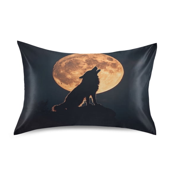 WOBOGO The Legend Of Starving Wolf Satin Pillowcase Soft Smooth Envelope Design Comfortable Bedding Essentials 20×26in