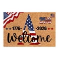 thumbnail image 2 of 250 Anniversary Usa Door Mat – Patriotic Door Mat Personalized,Patriotic Welcome Doormat,A To Z 26 Letters Memorial National Day Floor Mats,Non-Slip Freedom Memorial Day Porch Front Decor, 2 of 4