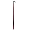 Design Toscano Ornate Pewter Walking Stick - Classic Double-Crook Handle, Hardwood Shaft With Rubber Tip