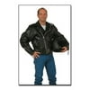 Diamond Plate Rock Design Genuine Buffalo Leather Motorcycle Jacket GFMOTXL