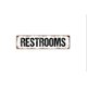 thumbnail image 1 of (Metal de aluminio) Letrero de baño para hombres, mujeres, niñas y niños, para baño familiar, letrero de metal rústico para calle o placa con nombre para puerta, tamaño: 4 x 16 pulgadas, 1 of 4