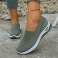 thumbnail image 2 of Walking Shoes Women Antislip Slip on Mesh Loafers Casual Lightweight Nursing Shoes Comfortable Arch Support Breathable Sneakers Green Size 6.5, 2 of 5
