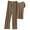 Dark Khaki, variant on sunsanly 2 Pcs/Set Women T-shirt Pants Set Pleated Wide Leg V Neck Short Sleeves Loose Homewear Pullover Thin Plus Size Summer Top Trousers Set Women Clothing