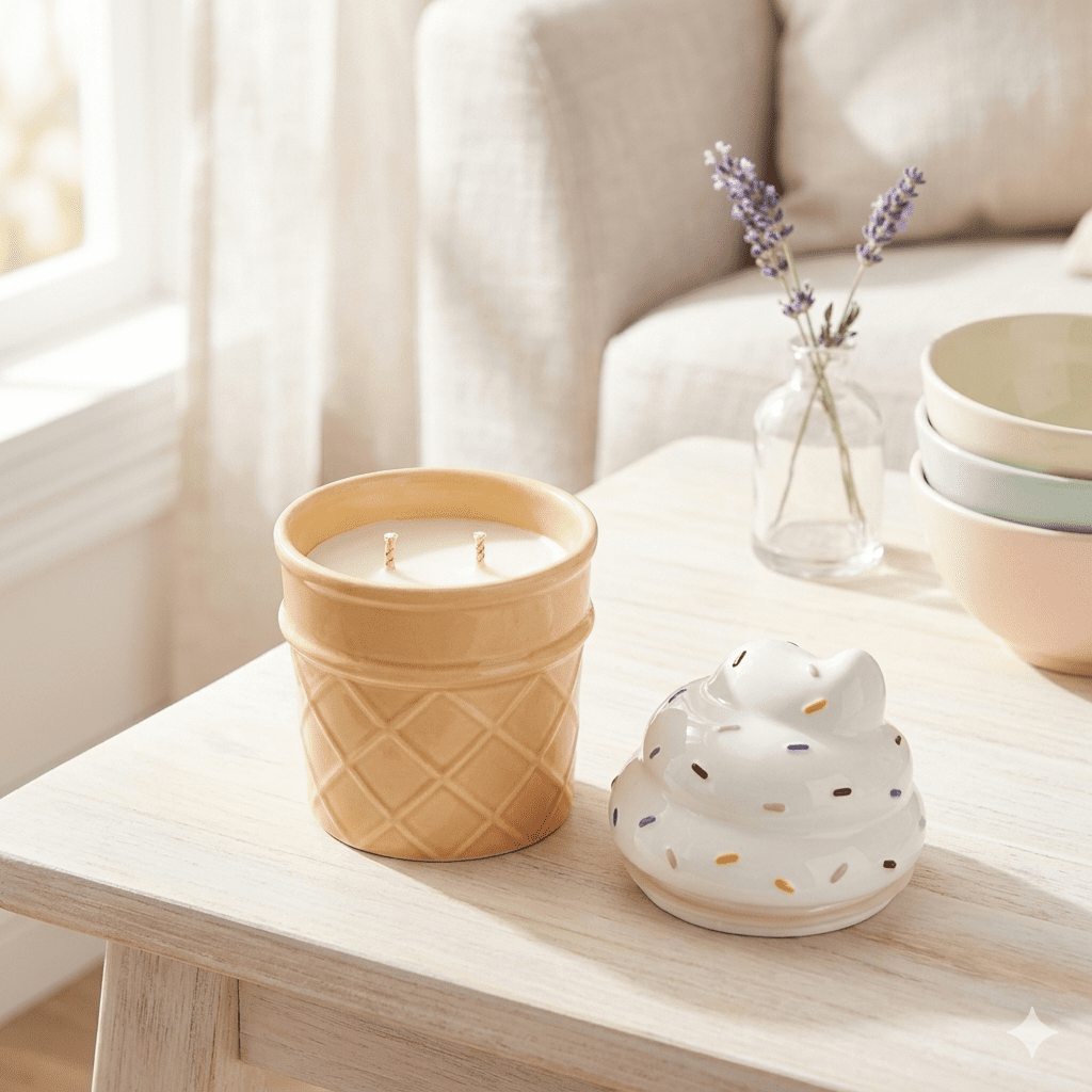 Anko 3d Ice Cream Cone Candle
