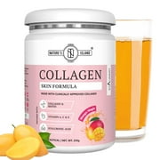 Nature'S Island Skin Glow Collagen Powder (Mango, 250G) , Marine Collagen Supplements For Women & Men With Biotin, Vitamin A, C, E, Hyaluronic Acid, For Glowing Skin, Anti Ageing,