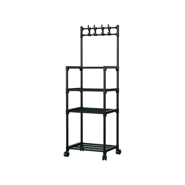 Carrito de almacenamiento de cocina de 4 niveles con ruedas, organizador con ruedas para despensa, baño, sala de estar, ahorra espacio, 51.18 x 16.14 x 11.81 pulgadas