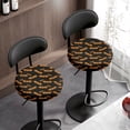 thumbnail image 2 of SEANATIVE Halloween Bats Black Stool Covers Round Cushion Slipcovers Set 2 Piece Patio Chair Cushion Covers Dust Cover Size S Home Decor Kitchen Accessories, 2 of 7