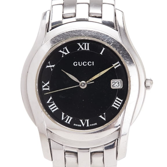Pre-Owned Gucci G-Class Watch, 5500M Quartz Movement, Black Dial, Stainless Steel,... (Good)