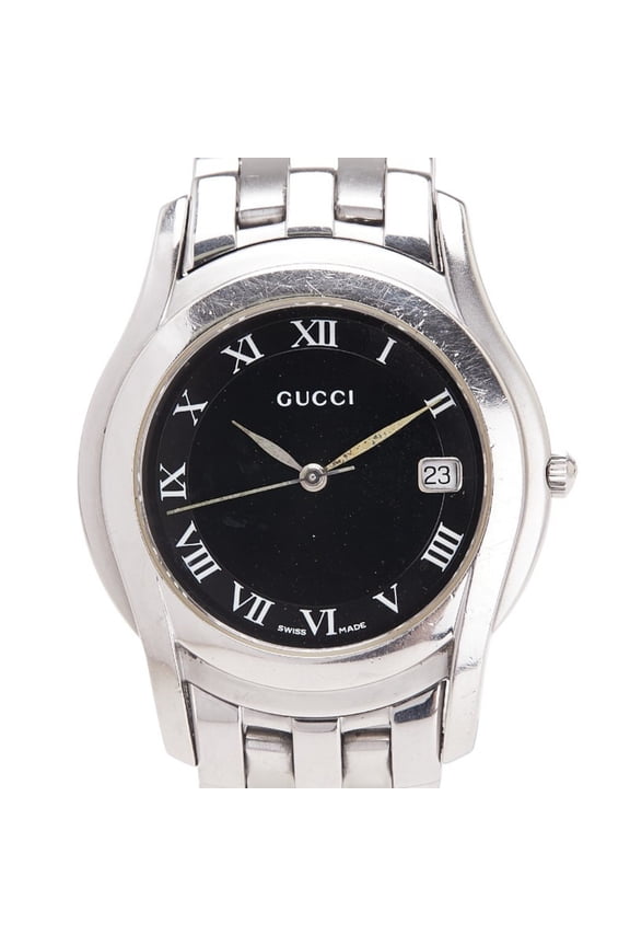 Pre-Owned Gucci G-Class Watch, 5500M Quartz Movement, Black Dial, Stainless Steel,... (Good)