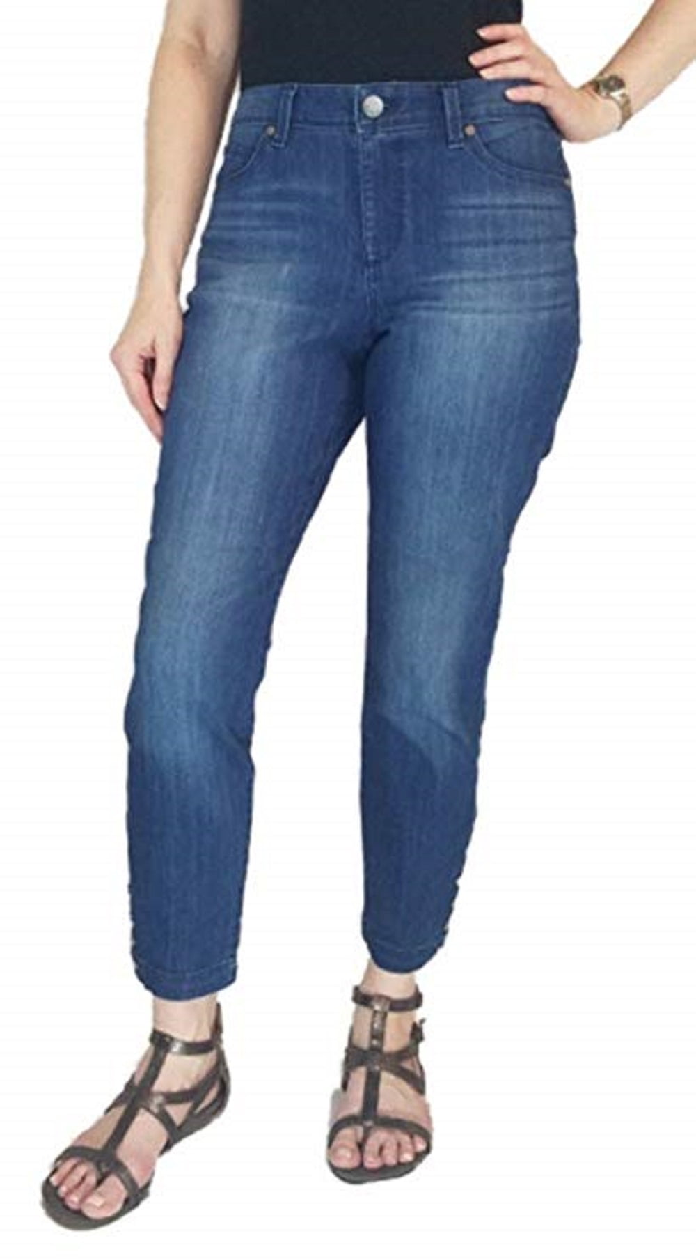 Nine West - Bandolino Womens Size 10 Lisbeth Curvy Skinny Crop Jeans, Hyde - Walmart.com 