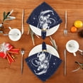 thumbnail image 4 of Qxltty Astronaut Cat Blue Stars Napkins 20×20in Perfect for Parties Dinners Weddings Cocktail Housewarming Cloth Napkins Set of 4, 4 of 8