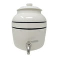thumbnail image 3 of Porcelain Ceramic Water Dispenser Crock Set With Stainless Steel Faucet, Lid and Wooden Counter Stand, 3 of 9
