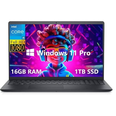 Dell Inspiron 3520 Laptop, 15.6" FHD Business Computer, 16GB RAM, 1TB SSD, Intel Core i5-1235U, Wi-Fi 6, Windows 11 Pro, Numeric Keypad, SD Card Reader, Bluetooth, Intel UHD Graphics, Black