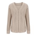 thumbnail image 5 of Women Ribbed Cardigan Sweaters Versatile Long-Sleeve Open Front Knitted Solid Color Fall Winter Oversized Chunky Warm Trendy Casual Cozy Cute Outerwear, 5 of 7