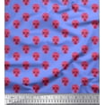 thumbnail image 1 of Soimoi Blue Cotton Voile Fabric Tribal Skull Decor Fabric Printed Yard 42 Inch Wide, 1 of 3