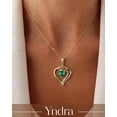 thumbnail image 3 of Yndra 18k Gold Plated Heart Necklace for Women,S925 Sterling Silver May Emerald Birthstone Crown Pendant Necklace,Jewelry Gift for Her Wife Mom Girlfriend,Birthday Mother’s Day Gift, 3 of 10