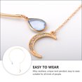 thumbnail image 2 of 1 collar sencillo con cadena decorativa para el cuello y colgante de luna (dorado), 2 of 6