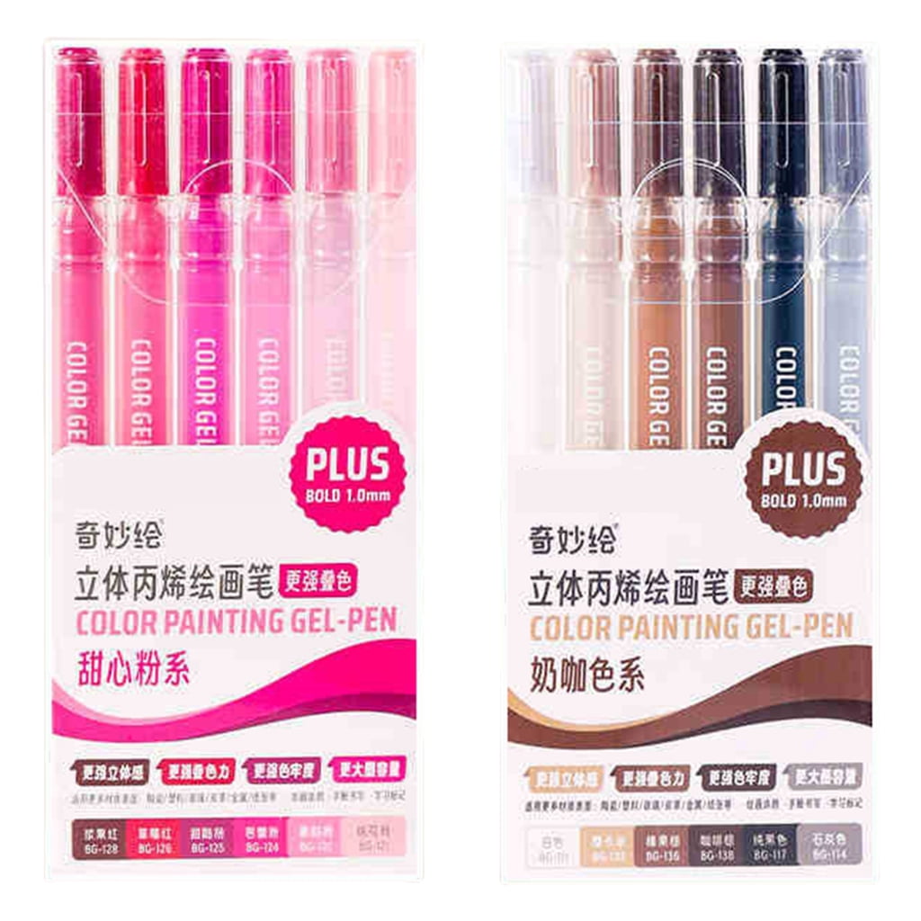 6/12/54 Color Gel Pen Acrylic Markers Set Acrylic Paint Pen Drawing Pen
