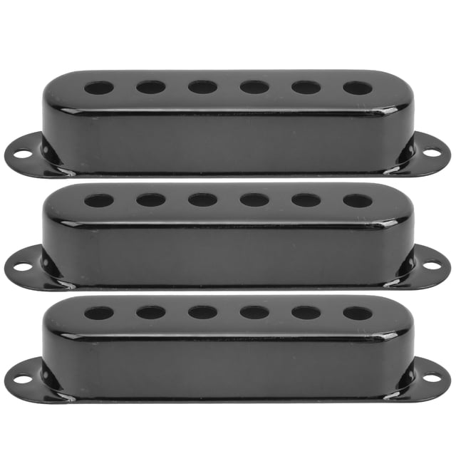 Single Pickup Cover, Fine Workmanship Long Service Life Guitar Pickup Cover, Durable Practice And Performance For Bands Guitar Bass Noire