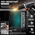 thumbnail image 3 of Flexzion Small Safe Box with Drop Slot - Electronic Drop Safe Box for Money with Digital Combination Keypad Lock - Cash Safe Box for Cabinets, Home &, 3 of 9