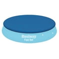 thumbnail image 2 of Bestway Flowclear Fast Set 12 Ft Round PVC Pool Cover with Ropes, Blue (2 Pack), 2 of 5