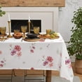 thumbnail image 2 of White Spring Tablecloth Rectangle 60 x 84 Inch - Waterproof Stain Resistant Oblong Floral Spring Table Cloth Summer Tablecloth for Kitchen, Outdoor Picnic and Wedding, 2 of 6