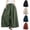 Army Green, variant on Womens Ice Silky Wide Leg Palazzo Pants High Waisted Casual Flowy Gaucho Pants Red Free Size