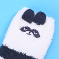 thumbnail image 4 of Calcetines gruesos y cálidos de coral esponjoso con diseño 3D para mujer, ideal como regalo de Navidad, para el suelo o para dormir (Mapache), 4 of 7