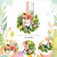thumbnail image 2 of Miniature Easter Wreath, 4/6/8 Pack Small Spring Artificial Easter Egg Wreaths With Yellow Bow, Sturdy & Foam Egg Decoration For Kitchen Cabinets, Door/Window/Wall, 2 of 7
