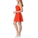 thumbnail image 4 of Vestido de Promoción Sin Mangas con Cremallera Expuesta para Mujeres Inspire Chic Mini A-Line Talla XL Naranja, 4 of 7