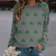 thumbnail image 2 of Blusas para las Mujeres Casual Manga Larga Cuello Redondo Sudadera de las Señoras, Poliéster Suave para Invierno Primavera Uso Diario, 2 of 8