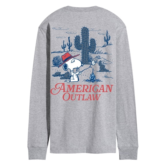 Peanuts - American Outlaw Spike - Men's Long Sleeve Graphic T-Shirt