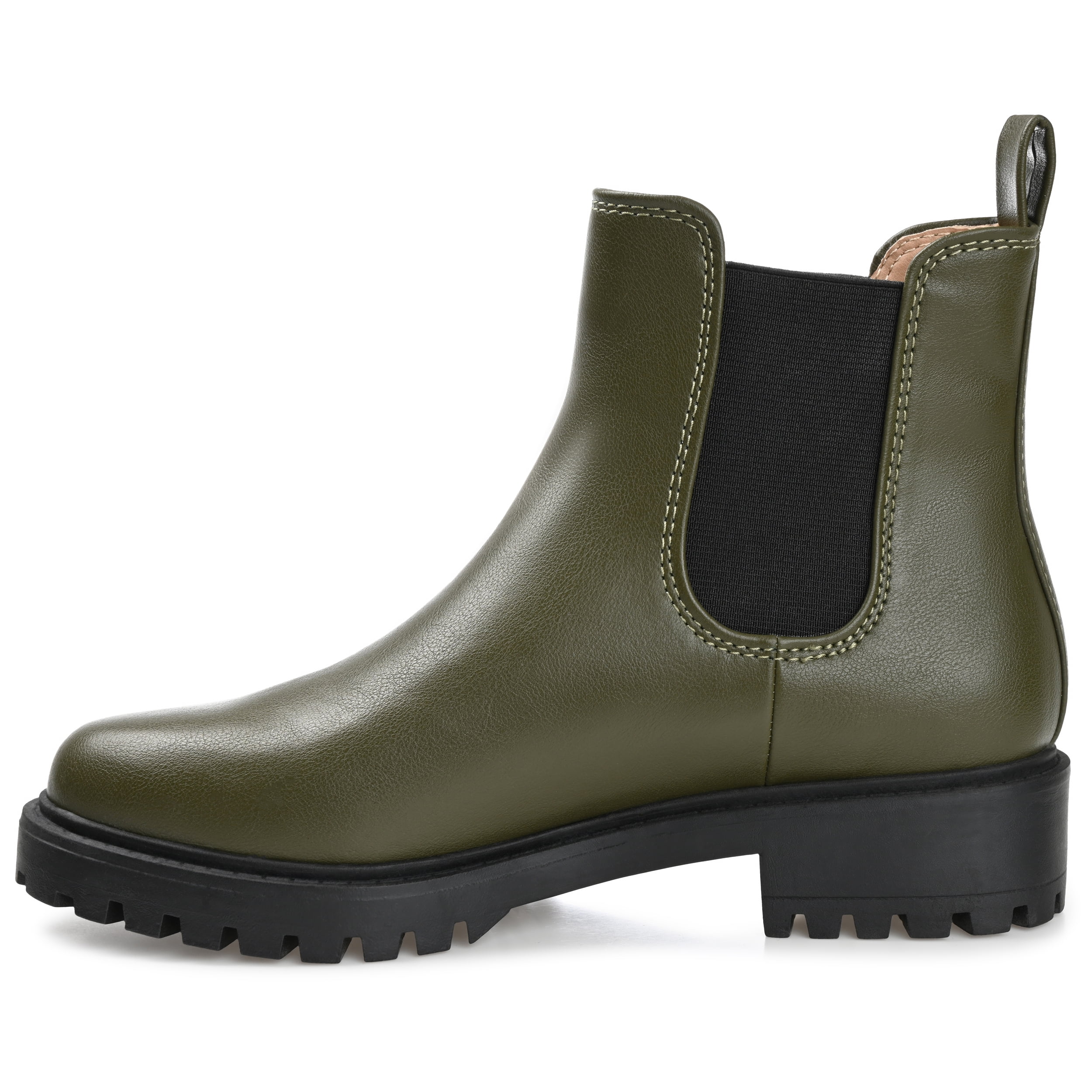 Journee Womens Kenova Comfort Insole Round Toe Block Heel Chelsea Booties, Widths Available