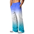 thumbnail image 6 of LTTVQM Ombre Gradient Full Length Pants for Men 2026 Universal Fade Print Dual Side Pockets Relaxed Fit Casual Street Trousers Blue 3XL, 6 of 7