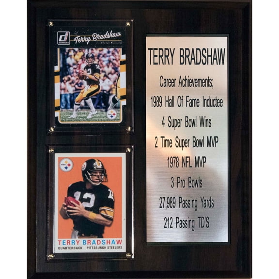 C & I Collectables 810TBRADSHAWST 8 x 10 in. Terry Bradshaw MLB Pittsburgh Steelers Career Stat Plaque