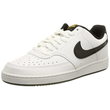 NIKE Men's Sneaker, White Black Metallic Gold, 14