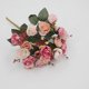 thumbnail image 4 of Ramo de rosas y peonías de seda artificial para decoración del hogar, bodas, fiestas – flores artificiales para centros de mesa o regalos, arreglo duradero de 12 pulgadas, 4 of 6