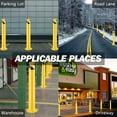 thumbnail image 5 of 4 Pieces Safety Bollard, 3''x42'' Steel Bollard Post with 40 Anchor Bolts, Powder Coated Parking Bollard for Traffic Control, Driveway Barrier, Parking Pole & Warehouse, Yellow and Black, 5 of 7