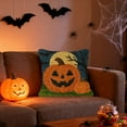 thumbnail image 5 of Gancho LAPATAIN para adultos y niños con diseño de calabaza de Halloween, lienzo estampado en color, funda DIY, manualidades para principiantes, bordado a mano, hogar, 17 x 17 pulgadas 2, 5 of 5