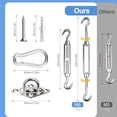 thumbnail image 2 of Sun Shade Sail Hardware Kit 6 Inch Heavy Duty 304 Stainless Set for Triangle & Rectangle Outdoor Patio Canopy Garden Installation, 42 Pcs, 2 of 5