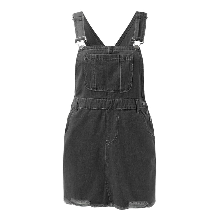 NAFUU Womens Dresses Solid Color Cami Dress Sleeveless Square Collar Denim  Dress With Front Pockets Relaxed Fit Wedding Guest Dresses For Women -  Walmart.com