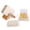 Beige, variant on Brown Square Marble Coaster Set With Holder, 5 Count For Drinks Home Office Bar Decor