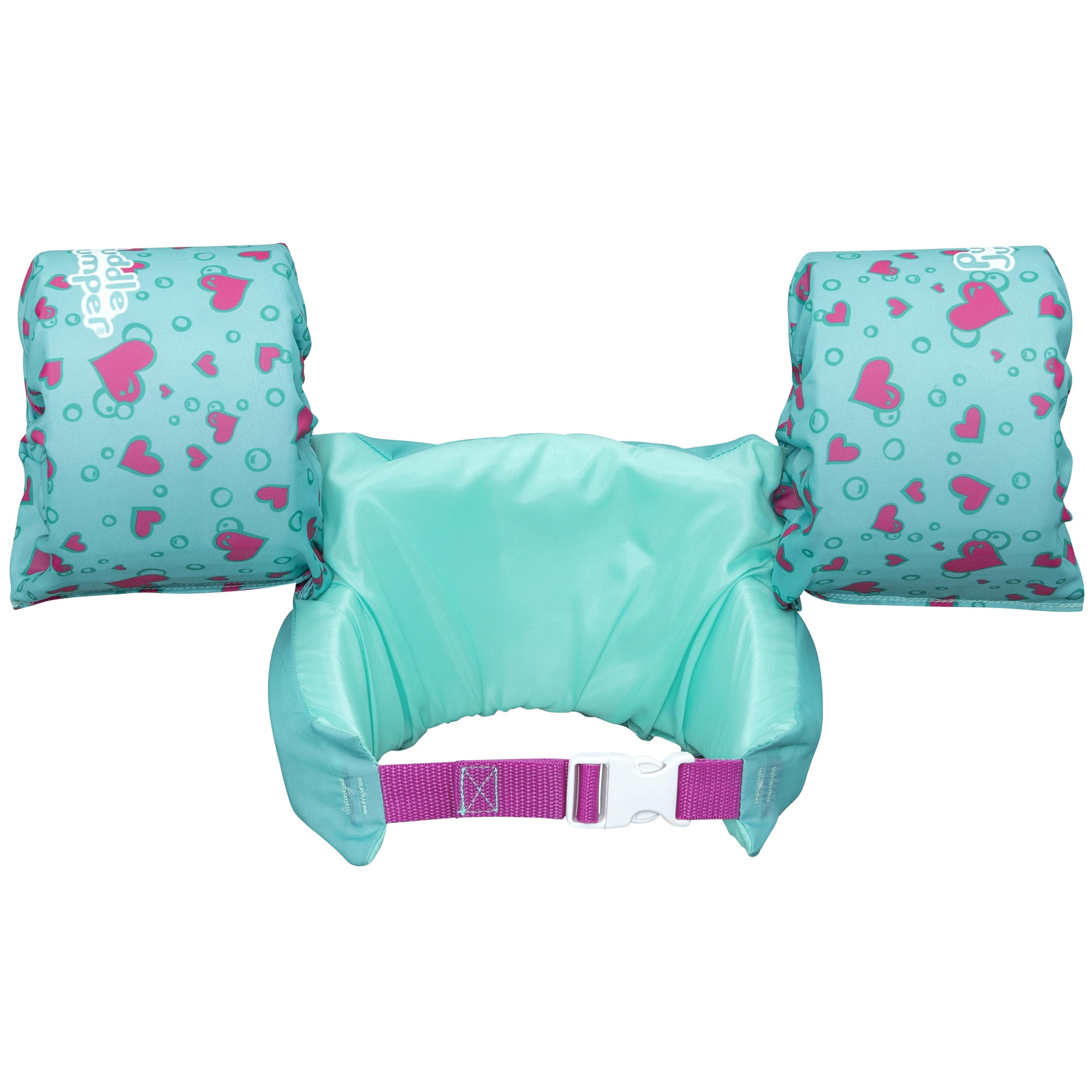 Puddle Jumper: Fabric Life Vest With Armbands - Seahorse - Float Jacket, Swim & Water Accessory, Adjustable Back Buckle, 33-55lb Cap, Toddlers-Kids 2+