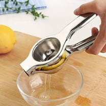 Opvise Manual Lemon Juicer Fruit Squeezer Comfortable Grip Stainless Steel Easy to Clean Seedless Lemon Squeezer Silver