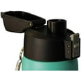 thumbnail image 5 of 6-Pack (Turquoise) - Aquatix 21 Ounce Pure Stainless Steel Double Wall Vacuum Insulated Sports Water Bottle Convenient Flip Top - Keeps Drinks Cold for 24 Hours, Hot for 6 Hours. Perfect for Gifts, 5 of 9