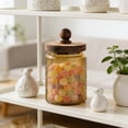 thumbnail image 4 of Bocal de Rangement en Verre 700ml avec Couvercle Hermétique pour Collations de Cuisine, Thé, Aliments Secs, Récipient Transparent Coloré, 4 of 5